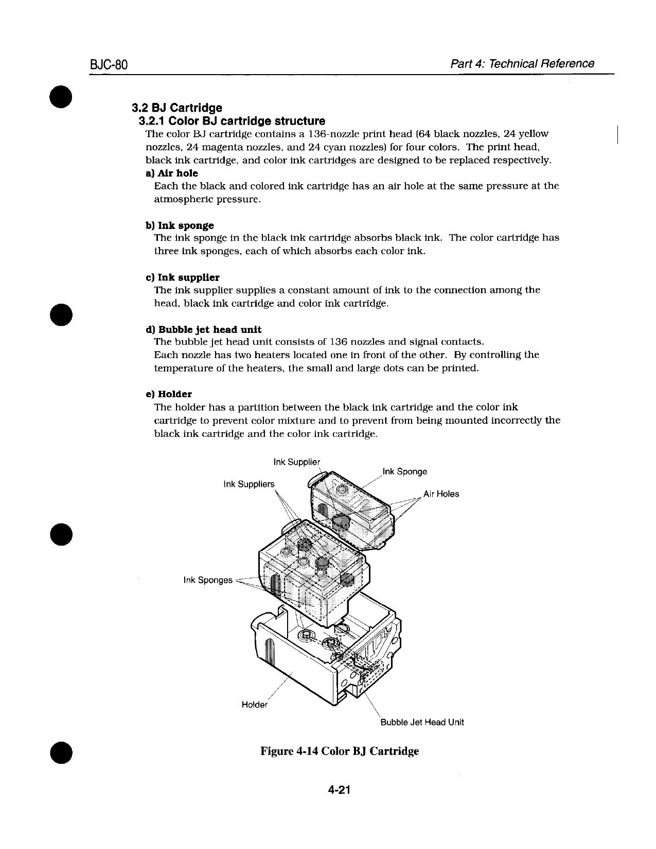 Canon BubbleJet BJC-80 Service Manual-4